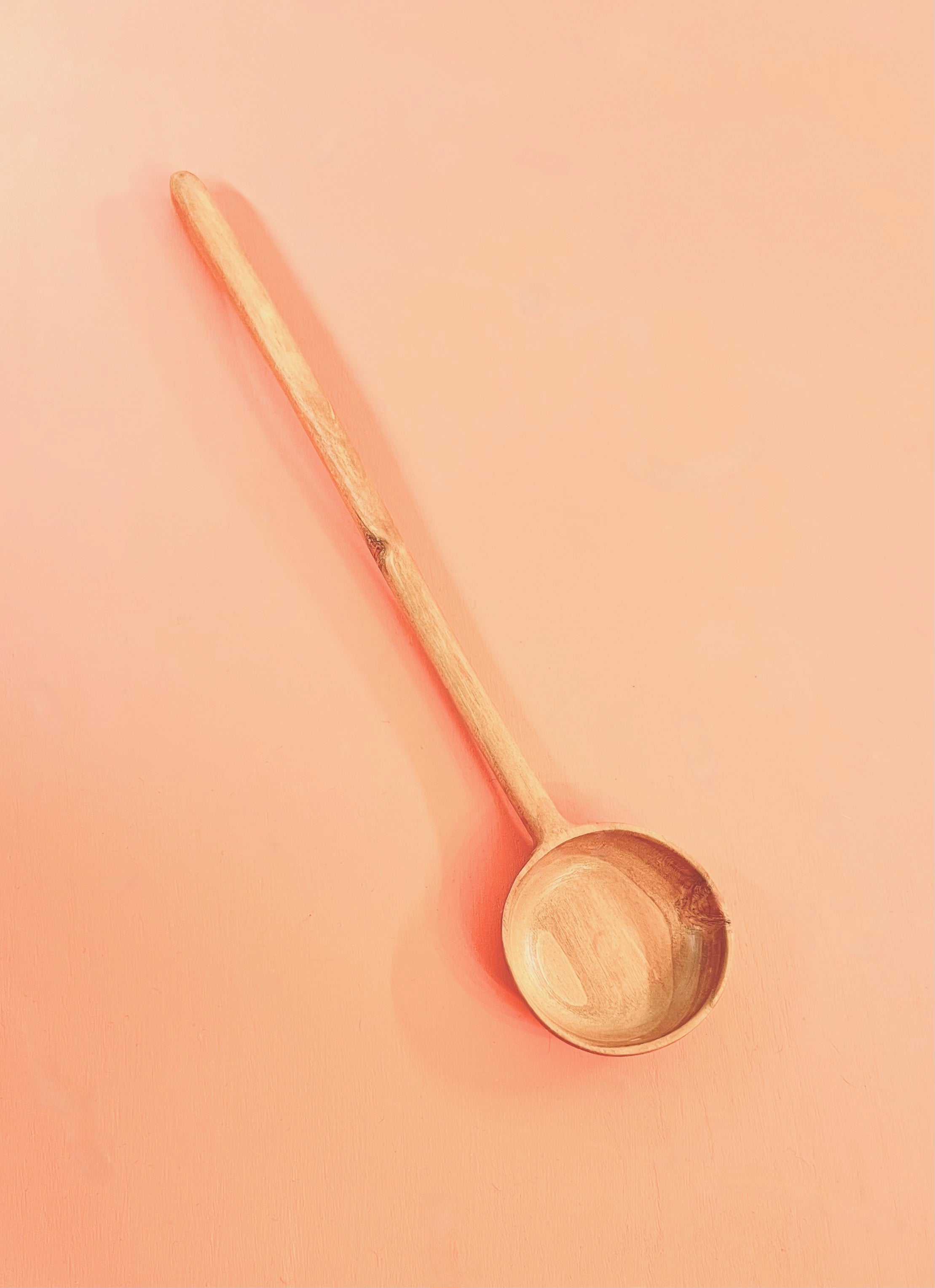 Hand carved Cherry wood cooking & tasting spoon