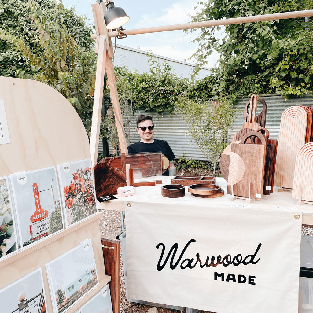 photo of the warwood made market booth